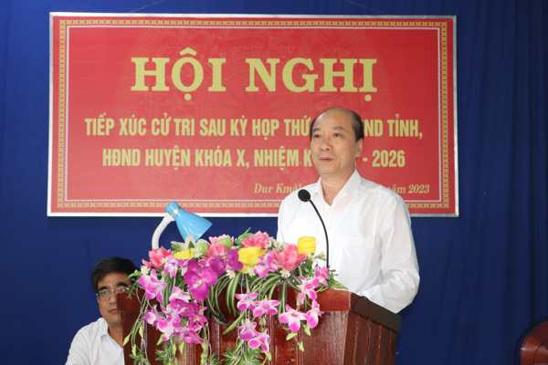 Hội nghị tiếp xúc cử tri sau Kỳ họp thứ Sáu HĐND tỉnh, HĐND huyện Krông Ana khóa X, nhiệm kỳ 2021-2026 