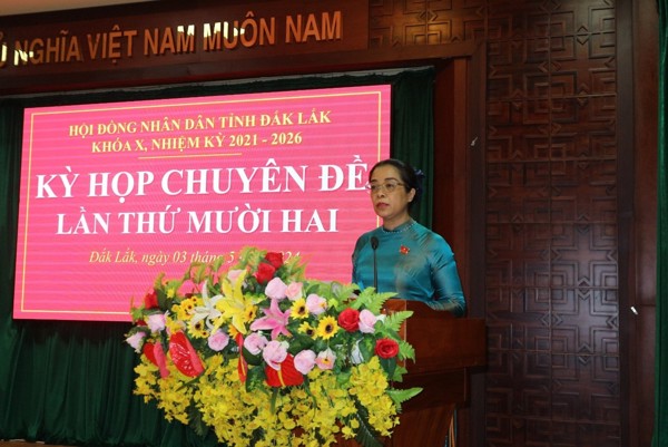 Hội đồng nhân dân tỉnh Đắk Lắk khóa X tổ chức Kỳ họp Chuyên đề lần thứ Mười Hai