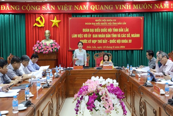 Đoàn đại biểu Quốc hội tỉnh Đắk Lắk làm việc với Ủy ban nhân dân tỉnh và các sở, ban, ngành để chuẩn bị cho Kỳ họp thứ 7, Quốc hội khoá XV