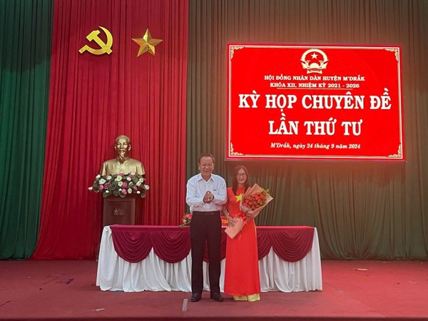 Bầu bổ sung chức danh Phó Chủ tịch Hội đồng nhân dân huyện M’Drắk khoá XII, nhiệm kỳ 2021-2026