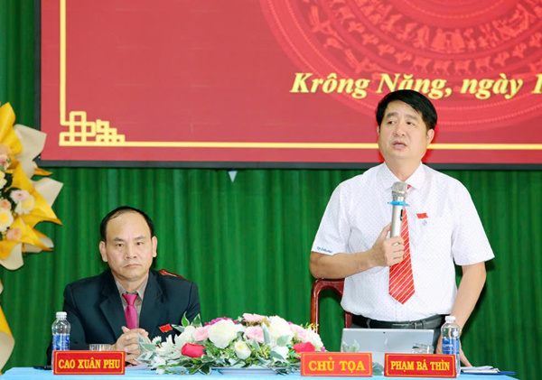 Hội đồng nhân dân huyện Krông Năng khóa VIII, nhiệm kỳ 2021 - 2026 tổ chức Kỳ họp Chuyên đề lần thứ Tám