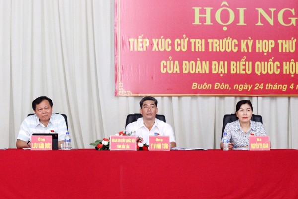 Đoàn Đại biểu Quốc hội tỉnh Đắk Lắk tổ chức tiếp xúc cử tri trước Kỳ họp thứ 7, Quốc hội khóa XV tại huyện Buôn Đôn