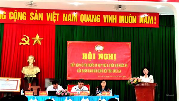 Đoàn đại biểu Quốc hội tỉnh Đắk Lắk tiếp xúc cử tri trước Kỳ họp thứ 8  Quốc hội khóa XV tại huyện M’Drắk và huyện Ea Kar