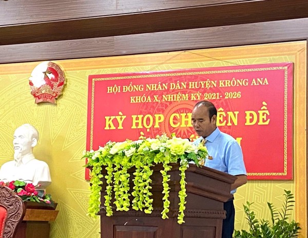 Ông Y Nem Buôn Krông được bầu giữ chức Chủ tịch HĐND huyện Krông Ana khóa X, nhiệm kỳ 2021 - 2026