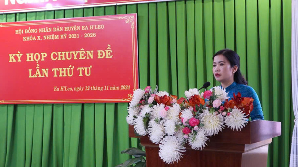 Hội đồng nhân dân huyện Ea H’Leo bầu bổ sung Trưởng ban Kinh tế - Xã hội của Hội đồng nhân dân huyện khóa X, nhiệm kỳ 2021 - 2026