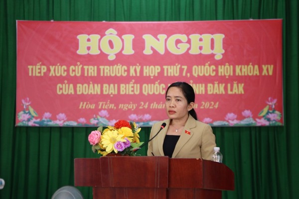 Tiếp xúc cử tri trước Kỳ họp thứ 7, Quốc hội khóa XV của Đoàn Đại biểu Quốc hội tỉnh Đắk Lắk