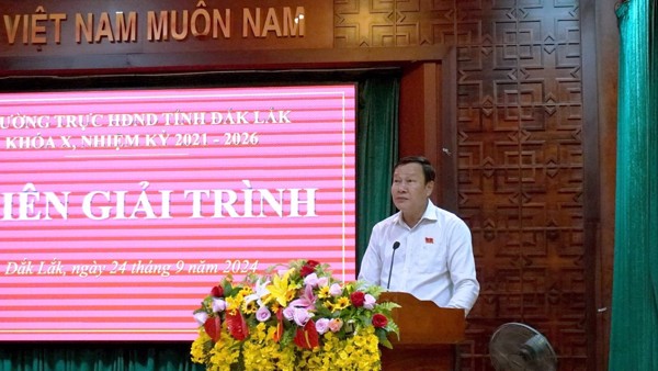Thường trực Hội đồng nhân dân tỉnh Đắk Lắk  Tổ chức phiên giải trình
