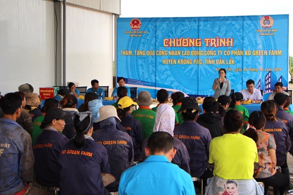 Đoàn đại biểu Quốc hội tỉnh thăm, tặng quà cho công nhân, người lao động có hoàn cảnh khó khăn trên địa bàn huyện Krông Pắc