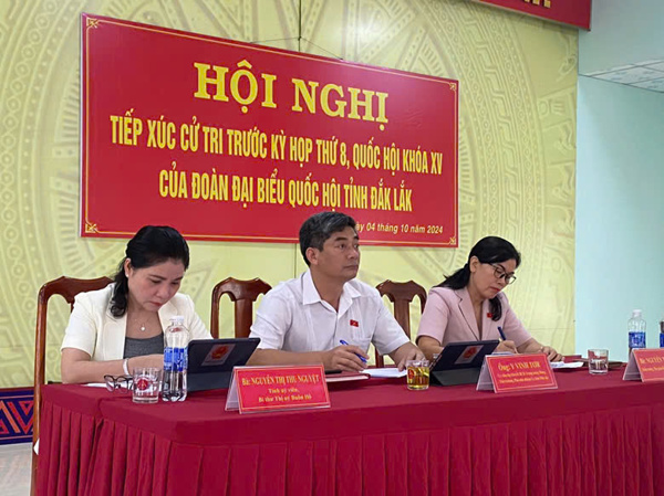 Đoàn ĐBQH tỉnh Đắk Lắk tiếp xúc cử tri trước Kỳ họp thứ 8, Quốc hội khóa XV