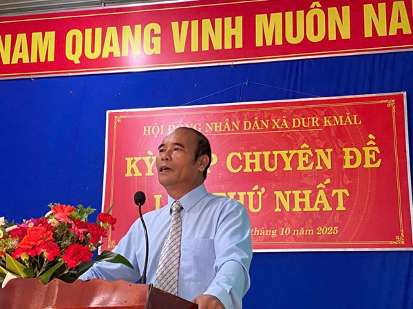 HĐND xã Dur Kmăl tổ chức Kỳ họp chuyên đề lần thứ Nhất,  nhiệm kỳ 2021-2026