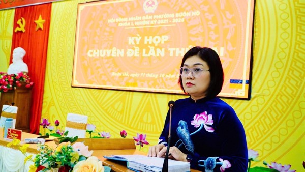 HĐND phường Buôn Hồ tổ chức kỳ họp chuyên đề lần thứ hai