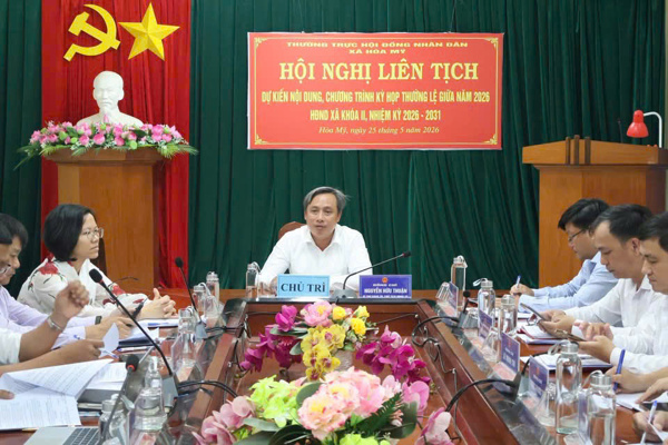 HĐND xã Hoà Mỹ tổ chức Hội nghị liên tịch chuẩn bị kỳ họp thường lệ giữa năm 2026