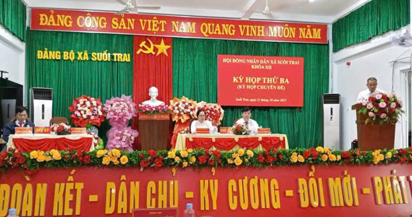 HĐND xã Suối Trai tổ chức Kỳ họp chuyên đề