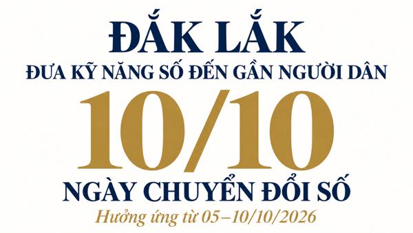 Đắk Lắk hướng tới ngày 10/10 đưa kỹ năng số đến gần người dân