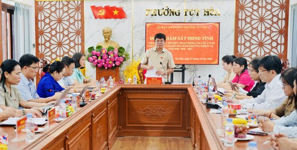 Giám sát việc tổ chức hoạt động các cơ sở giáo dục sau sắp xếp tại phường Tuy Hòa 