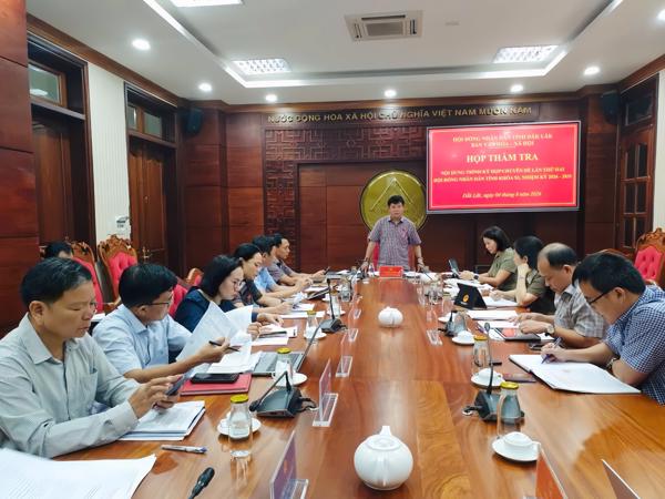 Ban Văn hóa - Xã hội HĐND tỉnh thẩm tra các nội dung trình Kỳ họp Chuyên đề lần thứ Hai