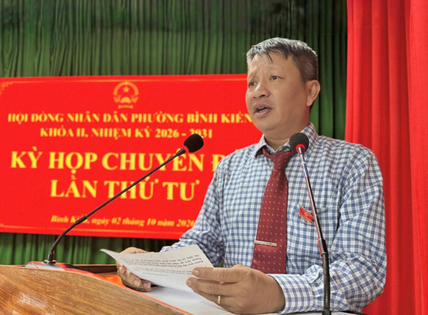 Hội đồng nhân dân phường Bình Kiến tổ chức  Kỳ họp thứ chuyên đề lần thứ Tư