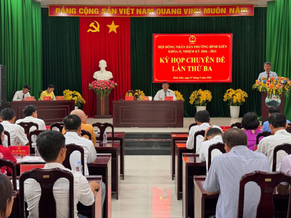 HĐND phường Bình Kiến trong hoạt động 9 tháng năm 2026