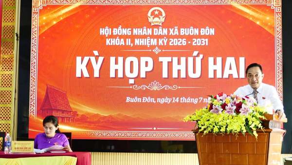 HĐND xã Buôn Đôn tổ chức Kỳ họp thứ Hai, khóa II, nhiệm kỳ 2026 - 2031