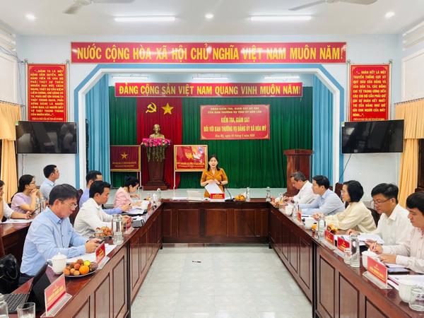 Đoàn kiểm tra, giám sát số 260  làm việc với Ban Thường vụ Đảng ủy xã Hòa Mỹ