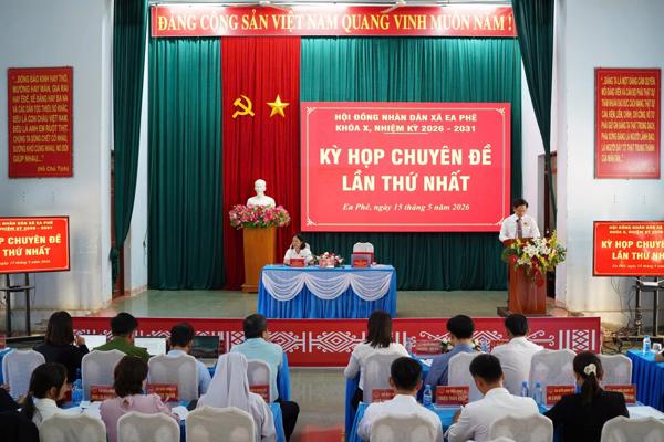 Hội đồng nhân dân xã Ea Phê tổ chức Kỳ họp Chuyên đề lần thứ Nhất