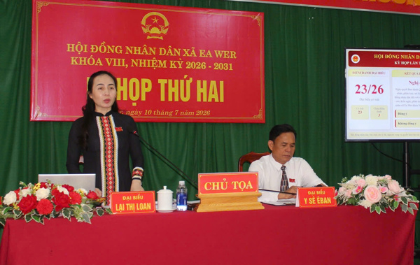 HĐND xã Ea Wer tổ chức kỳ họp thường lệ giữa năm 2026