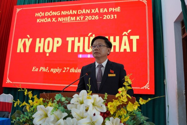 Hội đồng nhân dân xã Ea Phê khoá X, nhiệm kỳ 2026 – 2031  tổ chức thành công kỳ họp thứ Nhất