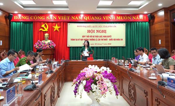 Đoàn ĐBQH tỉnh lấy ý kiến các dự án Luật, Nghị quyết trình tại Kỳ họp không thường lệ thứ nhất, Quốc hội khóa XVI