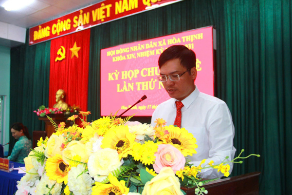 HĐND xã Hoà Thịnh tổ chức kỳ họp chuyên đề lần thứ nhất