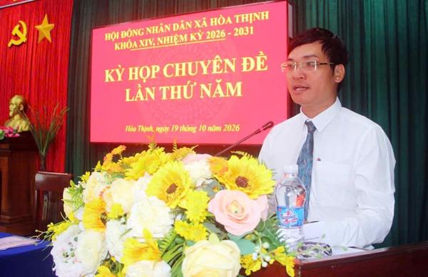 Hội đồng nhân dân xã Hòa Thịnh tổ chức Kỳ họp chuyên đề lần thứ Năm
