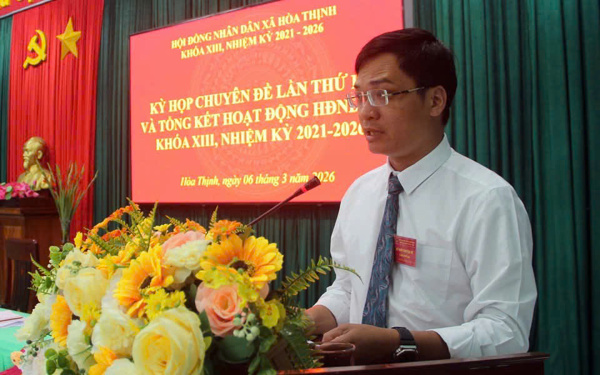 HĐND xã Hòa Thịnh tổ chức Kỳ họp chuyên đề và tổng kết nhiệm kỳ 2021-2026