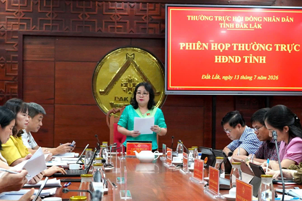 Thường trực HĐND tỉnh họp phiên thường kỳ tháng 7 năm 2026