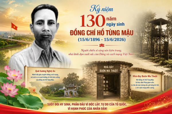 Kỷ niệm 130 năm Ngày sinh đồng chí Hồ Tùng Mậu  (15/6/1896 - 15/6/2026)