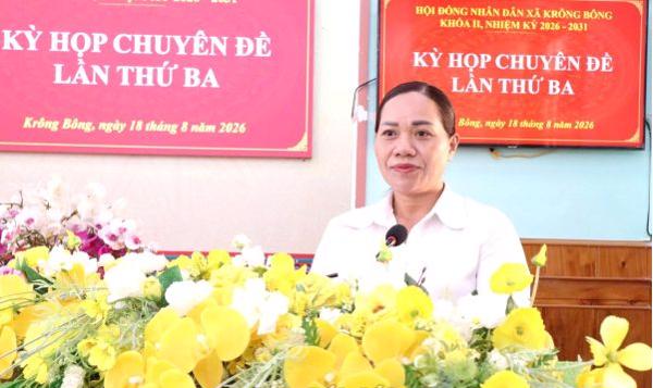 HĐND xã Krông Bông tổ chức thành công kỳ họp chuyên đề lần thứ ba