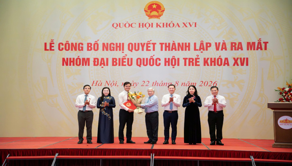 Lễ công bố Nghị quyết thành lập và ra mắt Nhóm đại biểu Quốc hội trẻ khóa XVI