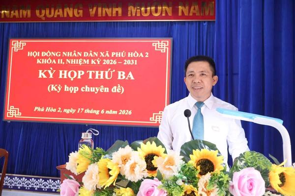 Hội đồng nhân dân xã Phú Hòa 2 tổ chức Kỳ họp thứ Ba  (kỳ họp chuyên đề)