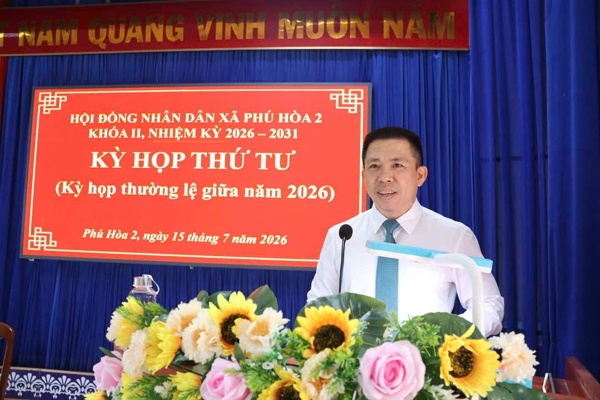 HĐND xã Phú Hòa 2 tổ chức Kỳ họp thường lệ giữa năm 2026
