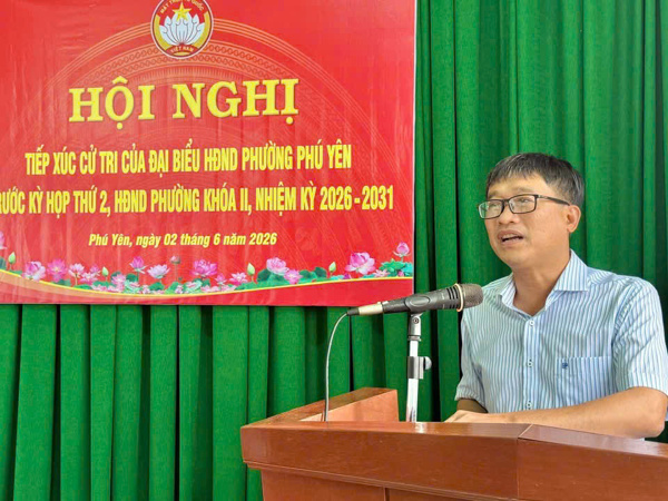 HĐND phường Phú Yên tiếp xúc cử tri trước kỳ họp giữa năm 2026