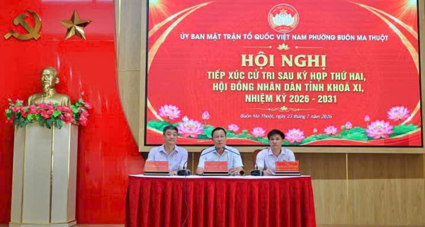 Tổ Đại biểu HĐND tỉnh số 09 tiếp xúc cử tri phường Buôn Ma Thuột sau Kỳ họp thứ Hai, HĐND tỉnh khóa XI