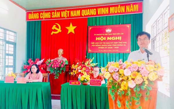 Tổ đại biểu HĐND tỉnh số 01 tiếp xúc cử tri sau Kỳ họp thứ Hai, HĐND tỉnh khóa XI