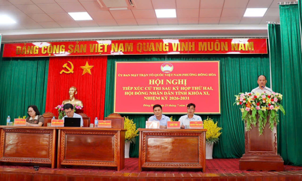 Tổ đại biểu HĐND tỉnh số 02 tiếp xúc cử tri sau Kỳ họp thứ Hai, HĐND tỉnh khóa XI