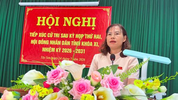 Tổ đại biểu số 3 HĐND tỉnh tiếp xúc cử tri sau Kỳ họp thứ Hai, HĐND tỉnh tại xã Tây Sơn