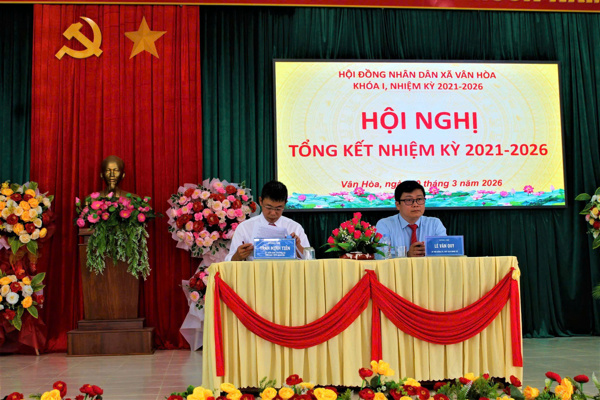 Hội đồng nhân dân xã Vân Hoà tổng kết nhiệm kỳ 2021-2026