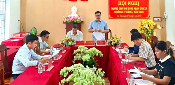 Thường trực HĐND xã Vân Hòa triển khai nhiệm vụ tháng 8/2026