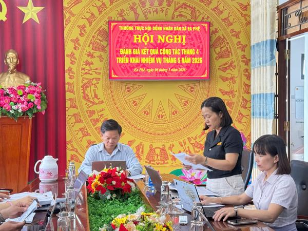 Thường trực HĐND xã Ea Phê tổ chức Phiên họp thường kỳ tháng 4/2026