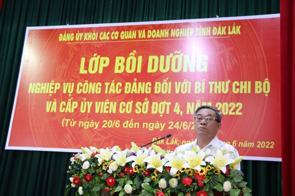 Bế mạc Lớp bồi dưỡng nghiệp vụ công tác đảng đối với bí thư chi bộ và cấp ủy viên cơ sở đợt 4, năm 2022