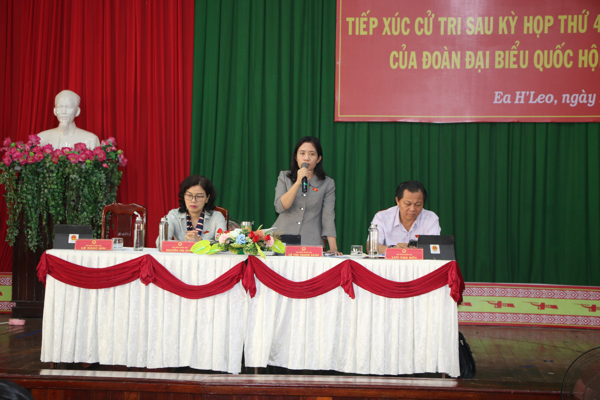 Đoàn Đại biểu Quốc hội tỉnh Đắk Lắk tiếp xúc cử tri sau Kỳ họp thứ 4, Quốc hội khóa XV tại huyện Ea H’Leo và huyện Krông Búk
