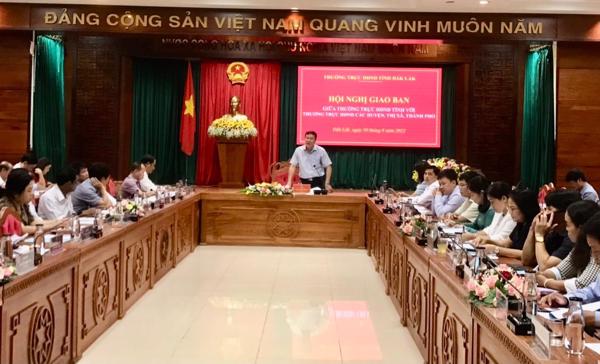 Giao ban Thường trực Hội đồng nhân dân tỉnh và Thường trực Hội đồng nhân dân các huyện, thị xã, thành phố lần thứ Nhất, nhiệm kỳ 2021 - 2026