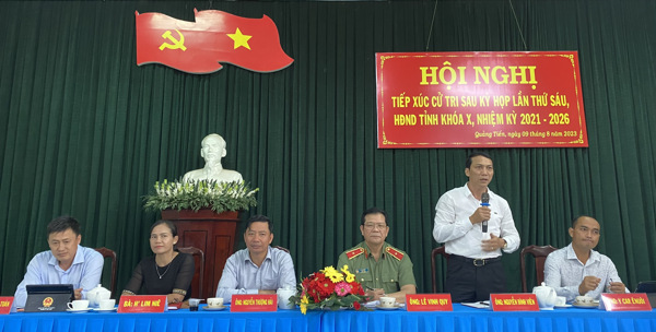 Đại biểu Hội đông nhân dân tỉnh tiếp xúc cử tri sau Kỳ họp thứ Sáu, khóa X tại huyện Cư M’gar