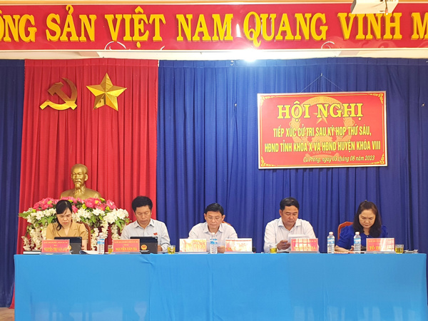 Tổ chức tiếp xúc cử tri sau Kỳ họp thứ Sáu, Hội đồng nhân dân tỉnh khóa X và Hội đồng nhân dân huyện khóa VIII